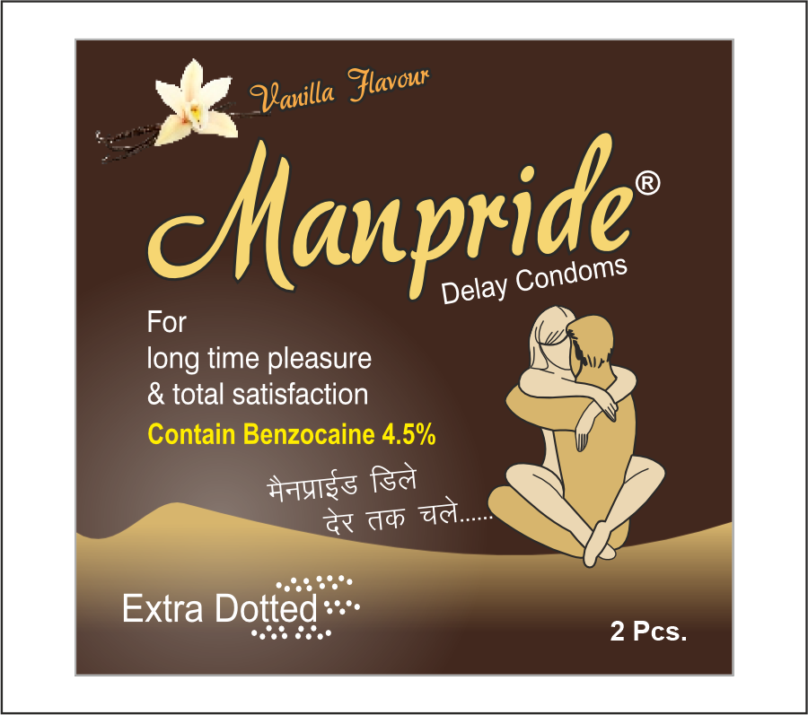 Vanilla Flavour Manpride Condoms 2PCS