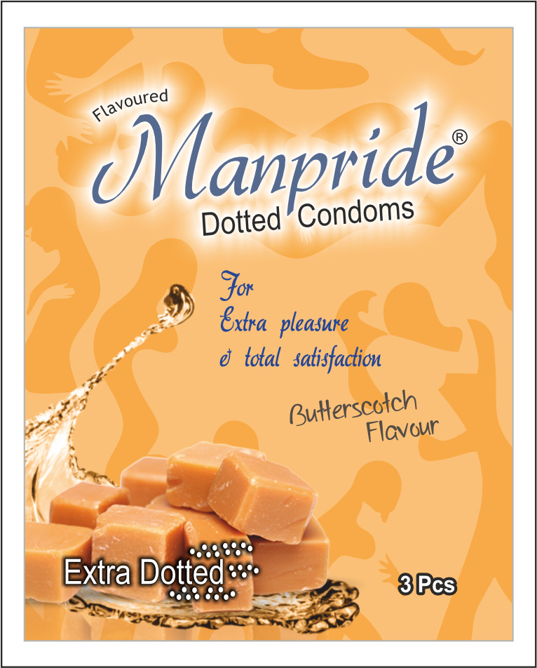 Butterscotch Flavour Manpride Condoms 3Pcs