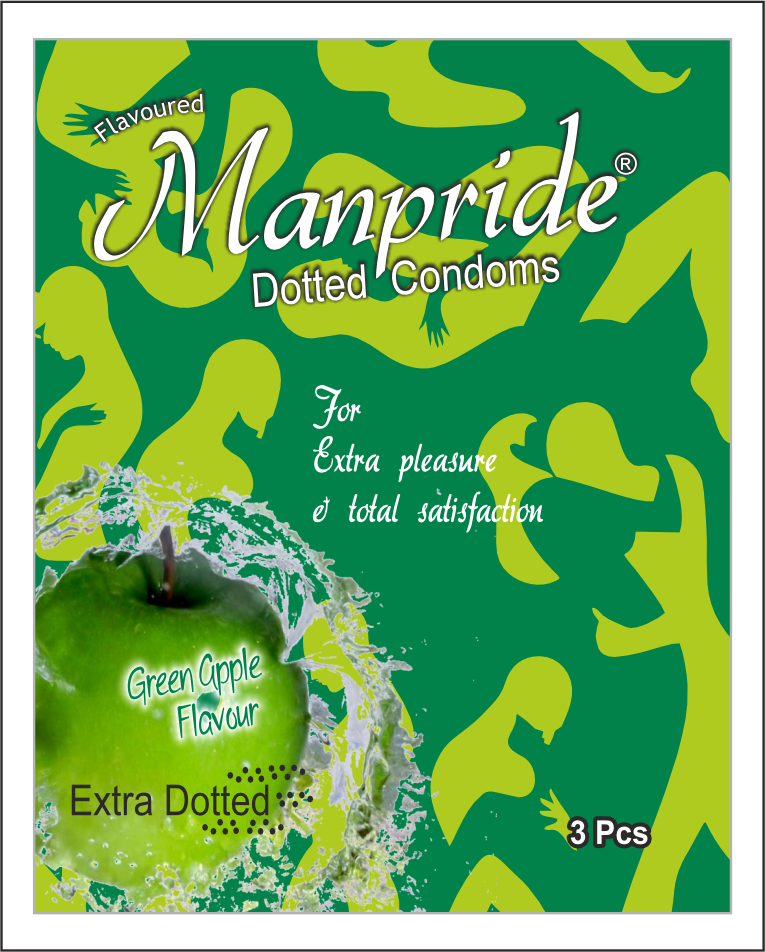 Alanpride Green apple Flavour Condoms 3 Pcs