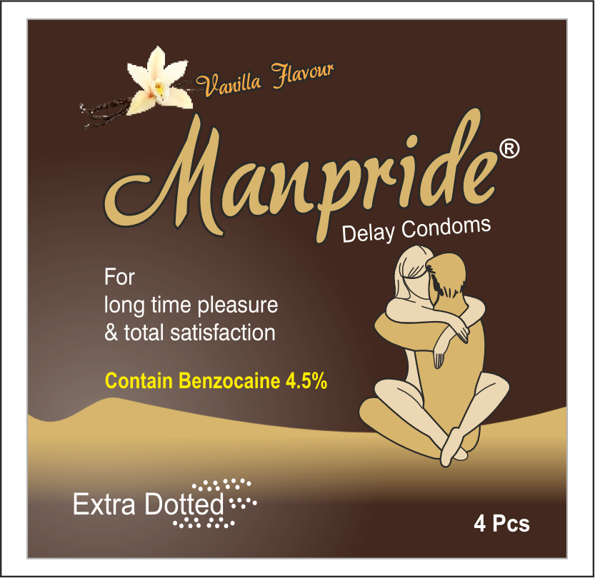 Vanilla Flavour Manpride Condoms 4 Pcs